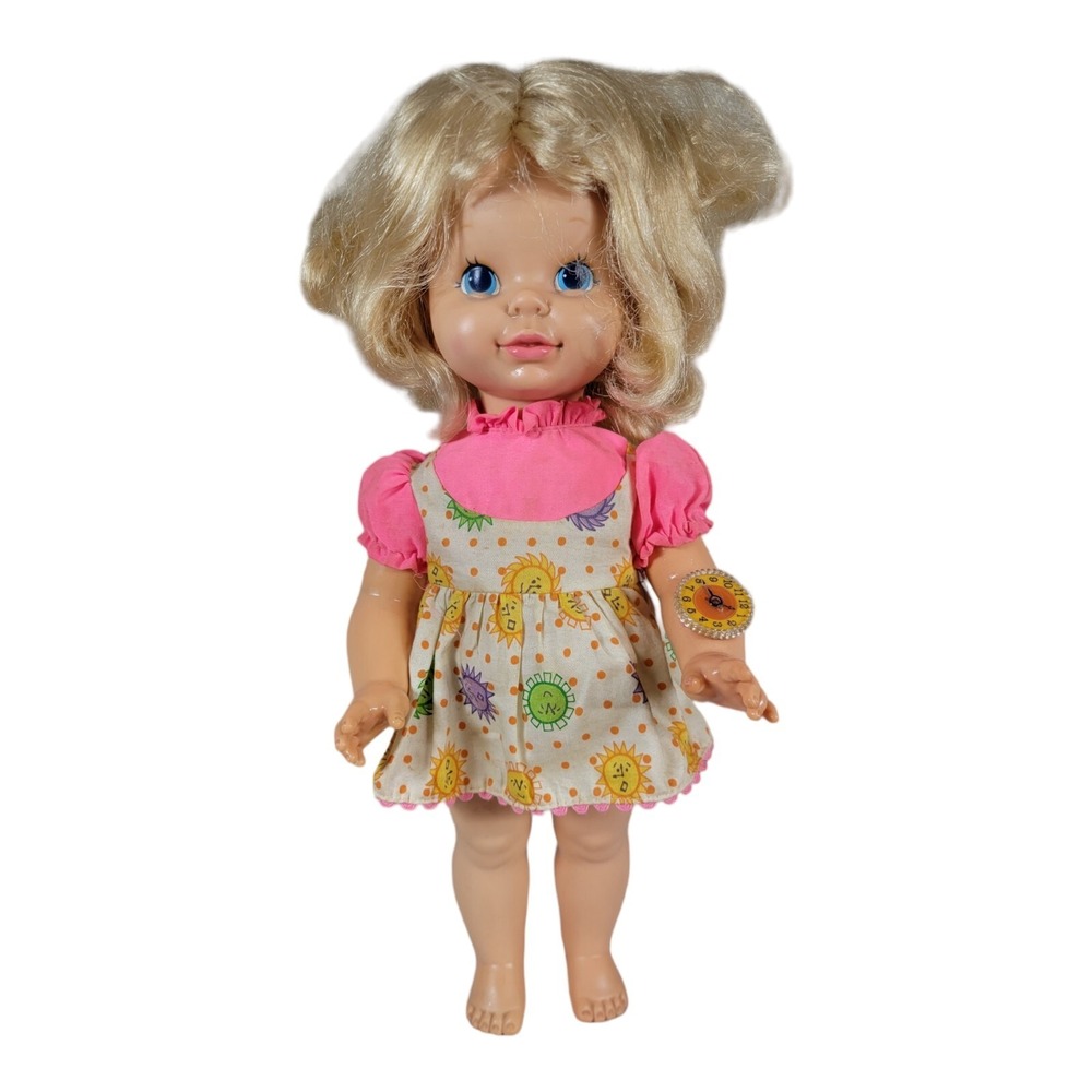 Mattel Doll Timey Tell  17"‎ 1964 Vintage Pull String Does Not Speak NO SHOES
